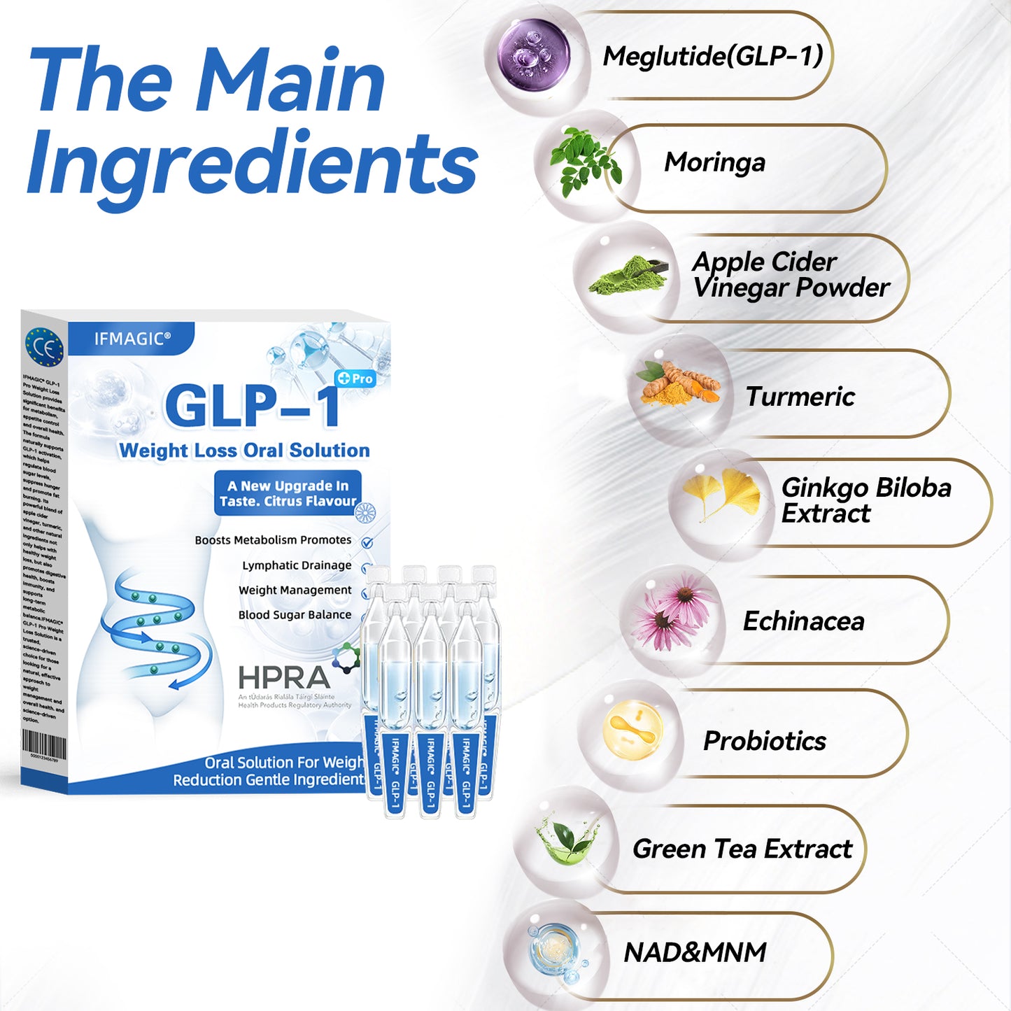 IFMAGIC® GLP-1 Pro Weight Loss Oral Solution💧Doctor Recommendations👩⚕️Suitable for chronic diseases, obesity, diabetes, cardiovascular diseases👍